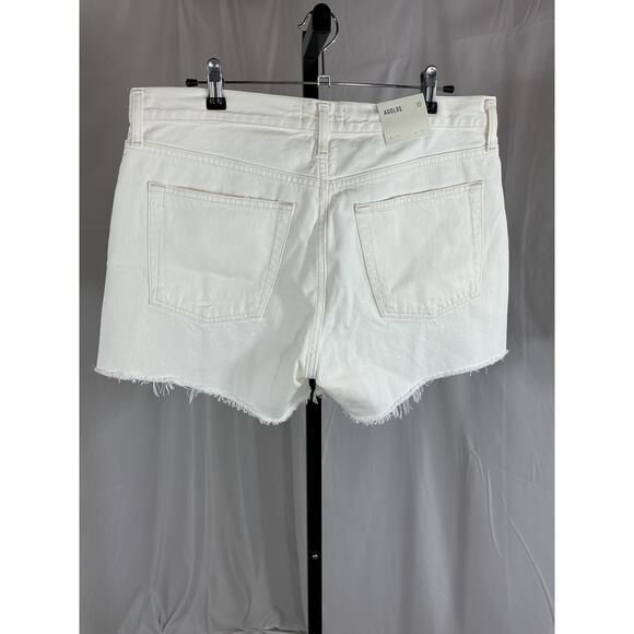Agolde Parker White Long Denim Shorts Size 30 - NWT - Picture 2 of 3